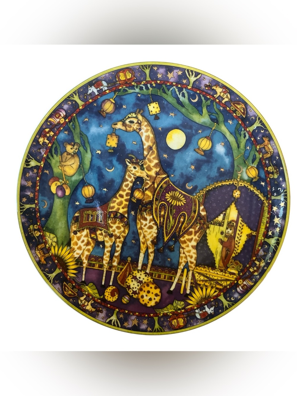 Royal Doulton Circus of the Moon "Gypsy Giraffes" Collector Plate 1995 Vintage